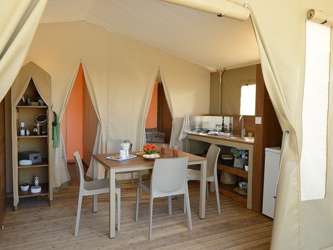 TENTE TOILE ET BOIS 5 personnes - Tente Safari wood lodge
