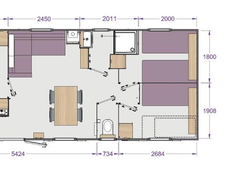 MOBILHOME 6 personnes - Rapidhoe Lodge 90 - 3 chambres (2019)