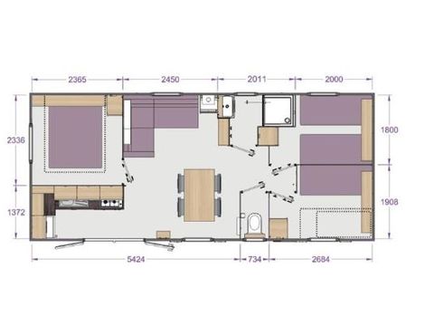 MOBILHOME 6 personnes - Rapidhoe Lodge 90 - 3 chambres (2019)