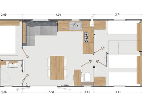 MOBILHOME 6 personnes - Rapidhome 3 chambres - AD 93 - n°105