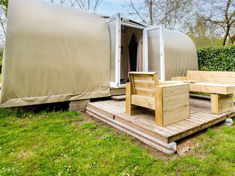 BUNGALOW TOILÉ 4 personnes - Coco Sweet 17 m2 - 2 chambres avec terrasse couverte / sans sanitaire