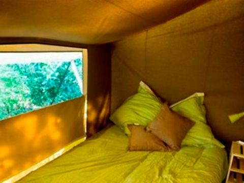 Tente en toile et en bois 4 personnes - Tente Lodge 10 + 20 m² - 2 chambres / sans sanitaires