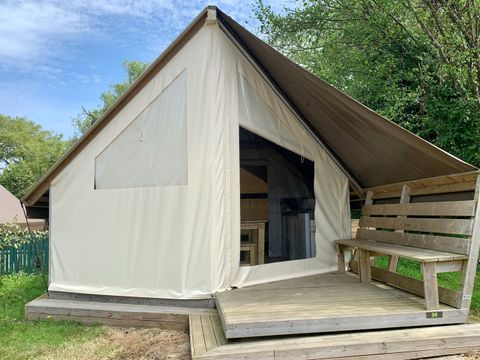 Tente en toile et en bois 4 personnes - LODGE TENTE - sans sanitaire