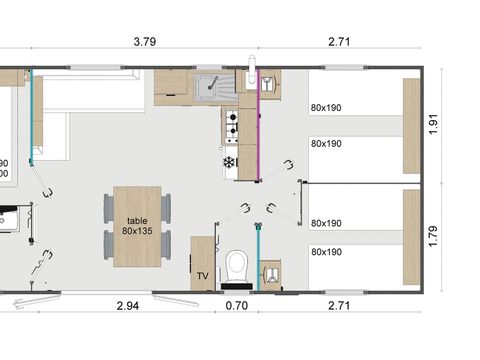 MOBILHOME 6 personnes - PREMIUM 31 m²