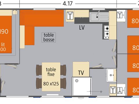 MOBILHOME 6 personnes - CONFORT 31 m²