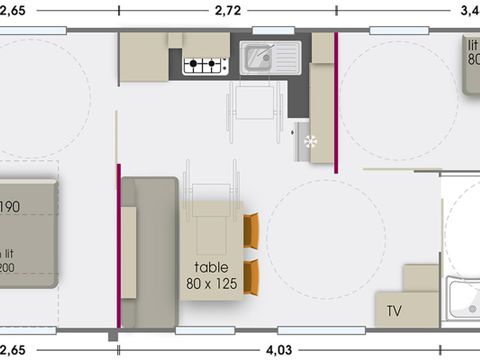 MOBILHOME 4 personnes - PMR