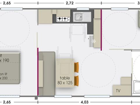 MOBILHOME 4 personnes - PMR