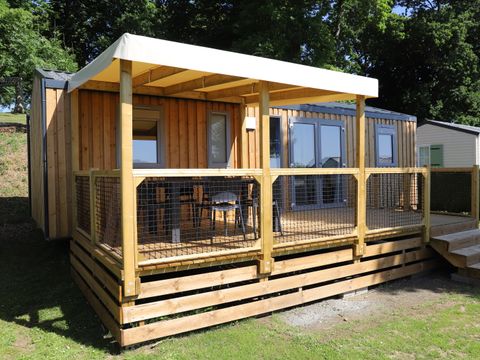 MOBILHOME 6 personnes - Confort 32m² - 3 chambres + terrasse semi-couverte