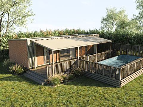 MOBILHOME 6 personnes - NEW// Villa de la Rance Prestige 40m² - 3 chambres - 2 salles de bain - Piscine - Terrasse couverte