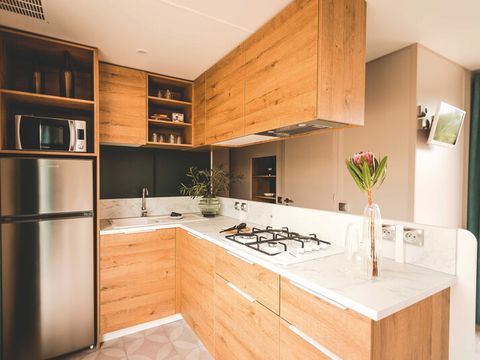 Mobilhome 7 personnes - Hébergement Coté jardin 3 chambres