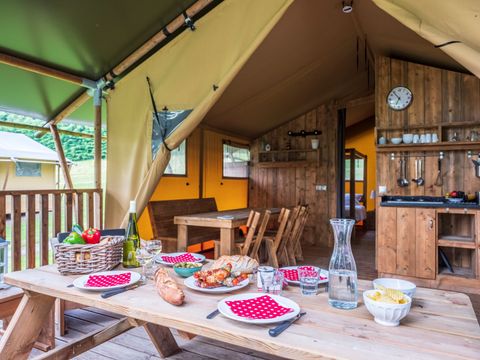 TENTE TOILE ET BOIS 5 personnes - LODGE SAFARI XL