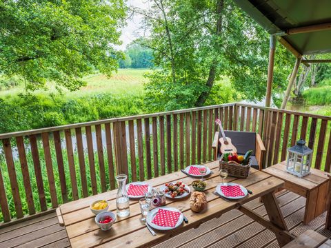 TENTE TOILE ET BOIS 4 personnes - LODGE SAFARI