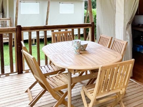 TENTE TOILE ET BOIS 4 personnes - LODGE, sans sanitaires