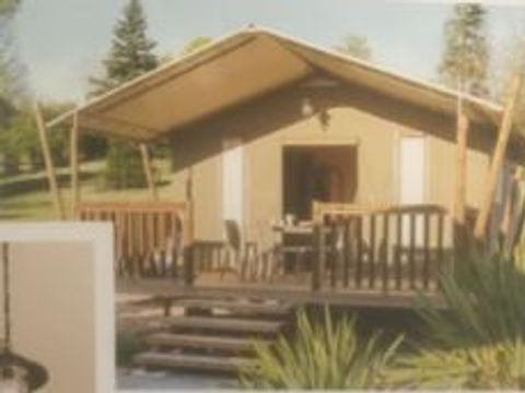 TENTE TOILE ET BOIS 4 personnes - LODGE, sans sanitaires