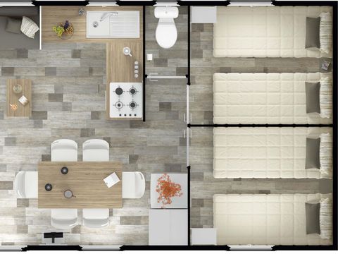 MOBILHOME 6 personnes - PREMIUM 3ch Jacuzzi
