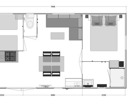 MOBILHOME 4 personnes - CONFORT
