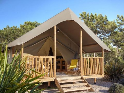 TENTE TOILE ET BOIS 5 personnes - Lodge confort