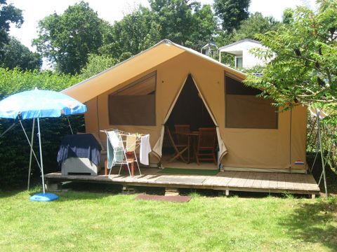 TENTE TOILE ET BOIS 5 personnes - Safari  (sans sanitaires)