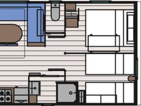 MOBILHOME 4 personnes - MH CONFORT VUE MER 22m²