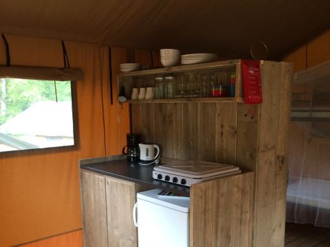 TENTE TOILE ET BOIS 4 personnes - Tendi tente Safari