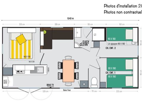Mobilhome 6 personnes - Espace Premium 31m²