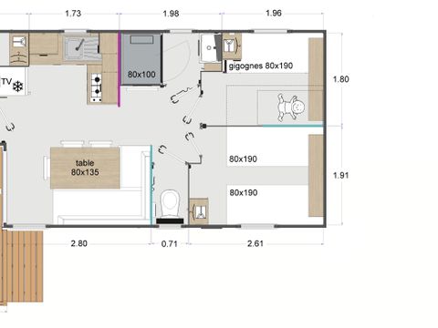 MOBILHOME 6 personnes - Confort Terrasse Côté Mer