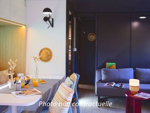 Mobilhome 6 personnes - Mobil-home Taos 40m² (3 chambres 2 SDB) + terrasse au bord de l'étang