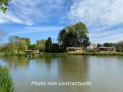 Mobilhome 6 personnes - Mobil-home Taos 40m² (3 chambres 2 SDB) + terrasse au bord de l'étang