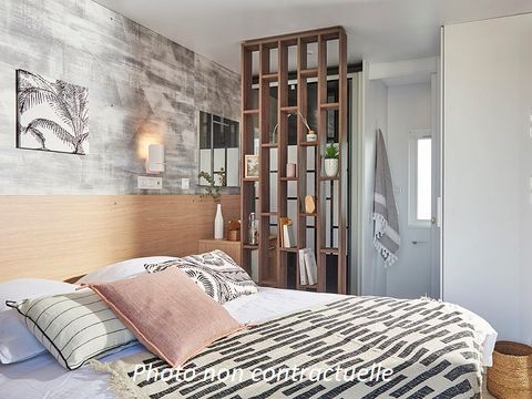 MOBILHOME 4 personnes - Taos 35m² (2 chambres 2 SDB) + terrasse au bord de l'étang