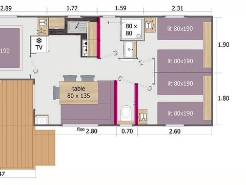 MOBILHOME 6 personnes - ALIZE