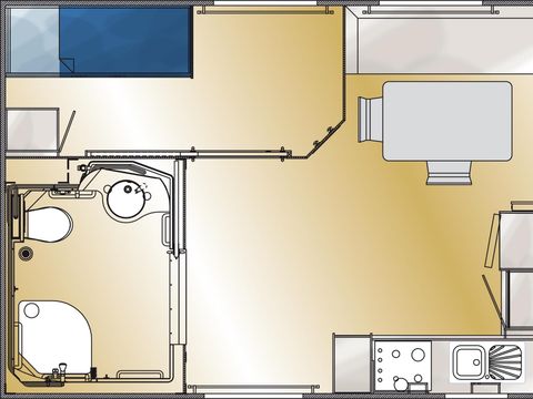 MOBILHOME 4 personnes - pour personne à Mobilité Réduite (2 chambres)