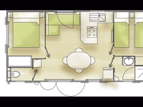 MOBILHOME 4 personnes - Classique (2 chambres)