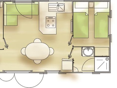MOBILHOME 4 personnes - Confort (2 chambres)