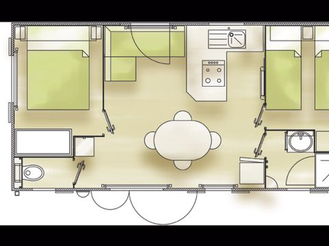 MOBILHOME 6 personnes - Prestige (2 chambres)