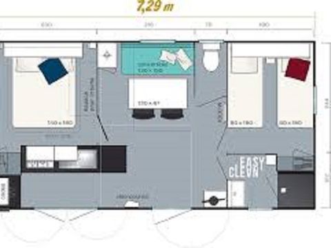 MOBILHOME 4 personnes - CONFORT