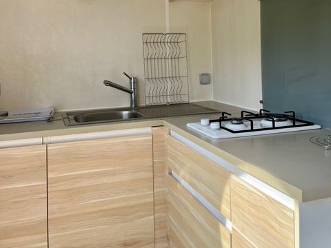 Mobilhome 2 personnes - 15m² - 1 chambre avec 2 lits - Simples - Sans terrasse