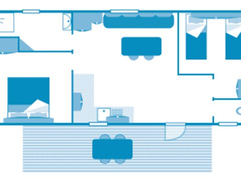 MOBILHOME 4 personnes - Cottage 4p 2ch **