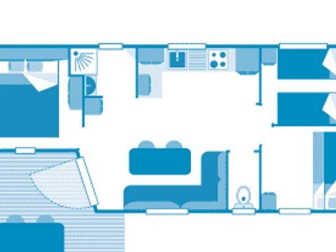 MOBILHOME 6 personnes - Cottage 6p 3ch ***