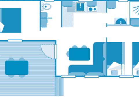 MOBILHOME 5 personnes - Cottage 5p 2ch ***