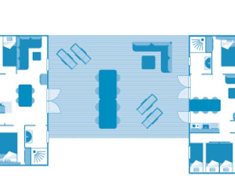 MOBILHOME 10 personnes - Cottage Friends 10p 5ch ****