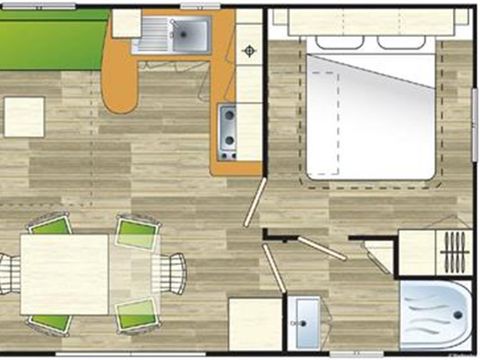 Mobilhome 6 personnes - Mobil home Baobab