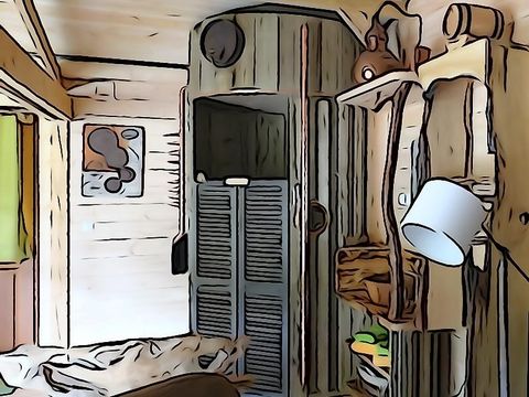CHALET 2 personnes - Cabane du GRIZZLI (Lit rond, douche italienne)