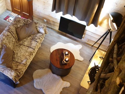TENTE TOILE ET BOIS 2 personnes - Cabane du Castor (Sauna,douche,baignoire,poêle à bois)