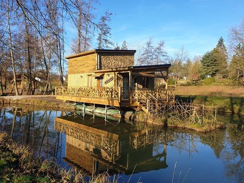 TENTE TOILE ET BOIS 2 personnes - Cabane du Castor (Sauna,douche,baignoire,poêle à bois)