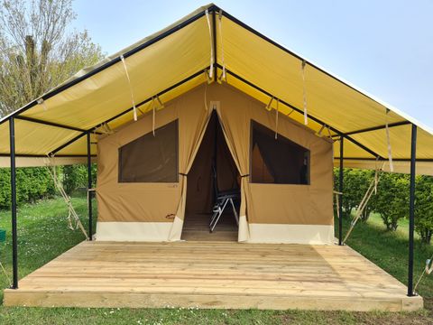 TENTE TOILE ET BOIS 4 personnes - Tente Maasai