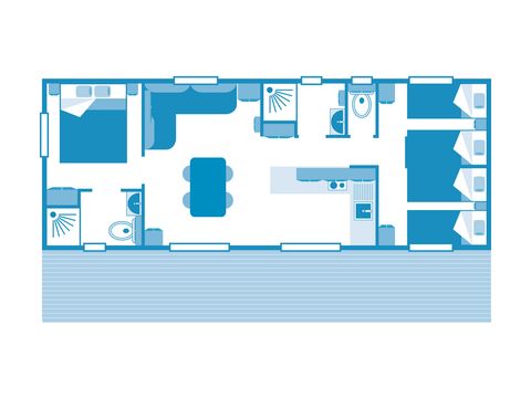 MOBILHOME 6 personnes - COTTAGE vue Mer 6p 3ch ****