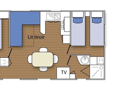 MOBILHOME 6 personnes - COTTAGE 4/5p 2ch ***