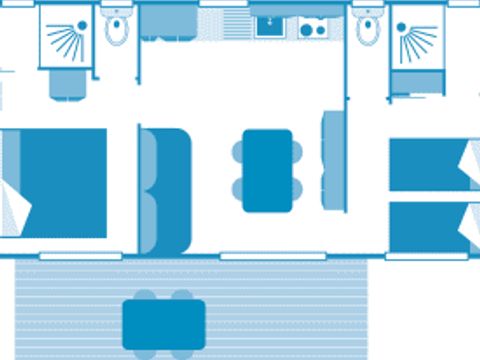 MOBILHOME 4 personnes - Cottage 4p 2ch ****