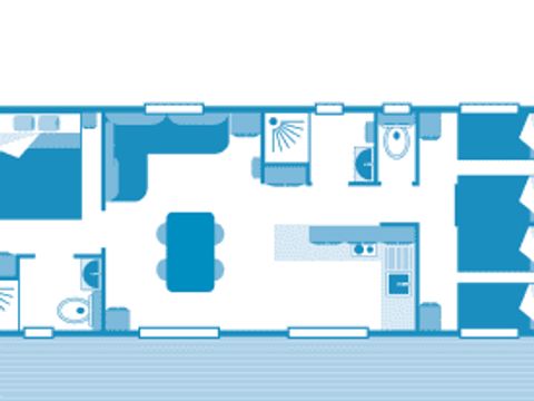 MOBILHOME 6 personnes - Cottage 6p 3ch **** Vue Mer