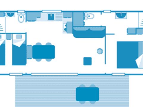 MOBILHOME 4 personnes - Cottage Otello 4p 2ch Premium